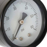 Max Metal Axial Pressure Gauge for Oil Air Water TS-Y50Z-60psi Male Thread