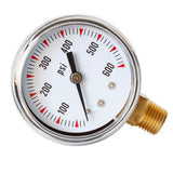 Max Metal Radial Pressure Gauge for Oil Air Water TS-Y50-600psi Male Thread