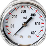 Max Metal Radial Pressure Gauge for Oil Air Water TS-Y50-600psi Male Thread