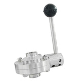 Max Multi-use Sanitary Stainless Steel 304 Butterfly Valve Tri Clamp Silver 45mm