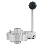 Max Multi-use Sanitary Stainless Steel 304 Butterfly Valve Tri Clamp Silver 45mm