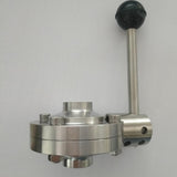 Max Multi-use Sanitary Stainless Steel 304 Butterfly Valve Tri Clamp Silver 45mm