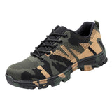 Max Men Work Safety Shoes Lightweight Breathable and Deodorant Sneakers Green-43