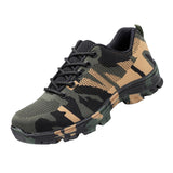 Max Men Work Safety Shoes Lightweight Breathable and Deodorant Sneakers Green-43