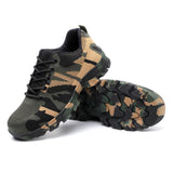 Max Men Work Safety Shoes Lightweight Breathable and Deodorant Sneakers Green-44