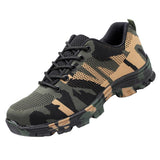 Max Men Work Safety Shoes Lightweight Breathable and Deodorant Sneakers Green-46