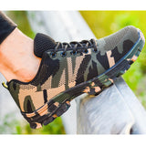 Max Men Work Safety Shoes Lightweight Breathable and Deodorant Sneakers Green-46