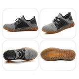 Max Mens Steel Toe Safety Shoes Work Boots Sports Hiking Shoes Gray 13