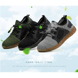 Max Mens Steel Toe Safety Shoes Work Boots Sports Hiking Shoes Gray 13