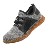 Max Mens Steel Toe Safety Shoes Work Boots Sports Hiking Shoes Gray 13