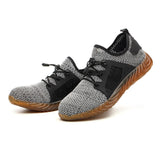 Max Mens Steel Toe Safety Shoes Work Boots Sports Hiking Shoes Gray 13