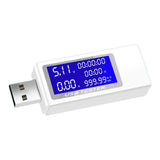 Maxbell LCD USB Detector Voltmeter Ammeter Power Capacity Test Instrument White