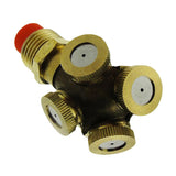 Max Brass Garden Grass Lawn Spray Nozzle Irrigation for Cooling System 4 Hole