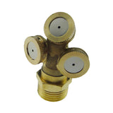 Max 1/2" Brass 20mm Three Nozzle Water Fountain Nozzle Agriculture Spray Head