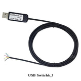 Max Customize USB Switch Cable 7 Core Connect 6pcs Pedals 2M DIY USBSwitch6-6
