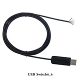 Max Customize USB Switch Cable 7 Core Connect 6pcs Pedals 2M DIY USBSwitch6-6