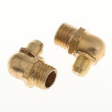 Max 10 Pieces Metric Male 90 Deg Degree Brass Grease Zerk Nipple Fittings M8x1