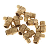 Max 10 Pieces Metric Male 90 Deg Degree Brass Grease Zerk Nipple Fittings M8x1
