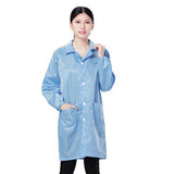 Max ESD Anti-Static Premium Lab Jacket Coat Women Medical Clothing Blue M