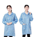 Max ESD Anti-Static Premium Lab Jacket Coat Women Medical Clothing Blue M