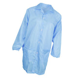 Max ESD Anti-Static Premium Lab Jacket Coat Women Medical Clothing Blue XL