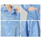 Max ESD Anti-Static Premium Lab Jacket Coat Women Medical Clothing Blue XXL