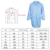 Max ESD Anti-Static Premium Lab Jacket Coat Women Medical Clothing Blue XXXL