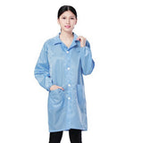 Max ESD Anti-Static Premium Lab Jacket Coat Women Medical Clothing Blue XXXL