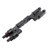 Max MC4 Solar Panel Cable Branch Connector Adapter T Type MMF+FFM Cable