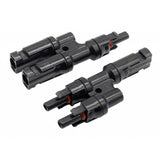 Max MC4 Solar Panel Cable Branch Connector Adapter T Type MMF+FFM Cable