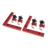 Maxbell Aluminium Alloy L Shape Right Angle Clamps Corner Clamping Ruler 6.30x6.30in