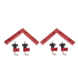 Maxbell Aluminium Alloy L Shape Right Angle Clamps Corner Clamping Ruler 6.30x6.30in