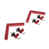 Maxbell Aluminium Alloy L Shape Right Angle Clamps Corner Clamping Ruler 6.30x6.30in
