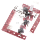 Maxbell Aluminium Alloy L Shape Right Angle Clamps Corner Clamping Ruler 6.30x6.30in