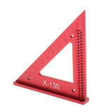 Maxbell Aluminum Alloy Triangle Square Ruler Angle Measuring Tool 12.8x18cm