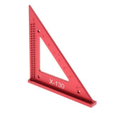 Maxbell Aluminum Alloy Triangle Square Ruler Angle Measuring Tool 12.8x18cm