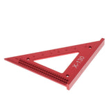 Maxbell Aluminum Alloy Triangle Square Ruler Angle Measuring Tool 12.8x18cm