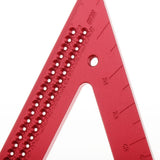Maxbell Aluminum Alloy Triangle Square Ruler Angle Measuring Tool 12.8x18cm
