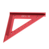 Maxbell Aluminum Alloy Triangle Square Ruler Angle Measuring Tool 12.8x18cm