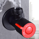 Maxbell Plumbing Valve Wall Outlet Black Faucets Shower Angle Valve Accessory Red 1