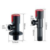 Maxbell Plumbing Valve Wall Outlet Black Faucets Shower Angle Valve Accessory Red 1