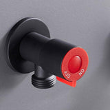 Maxbell Plumbing Valve Wall Outlet Black Faucets Shower Angle Valve Accessory Red 1