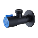 Maxbell Plumbing Valve Wall Outlet Black Faucets Shower Angle Valve Accessory Blue 2