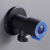 Maxbell Plumbing Valve Wall Outlet Black Faucets Shower Angle Valve Accessory Blue 2