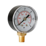 Max Pressure Gauge 0-15PSI 0-1Bar Dial Pneumatic Hydraulic Air Pressure Measure