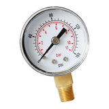 Max Pressure Gauge 0-160PSI 0-11Bar Dial Pneumatic Hydraulic Air Pressure