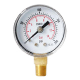 Max Pressure 0-200PSI 0-14Bar Dial Pneumatic Hydraulic Air Pressure Gauge