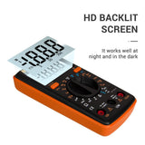 Max Maxb M1 Digital Multimeter tester Auto AC/DC Ammeter Voltmeter Ohm  Orange