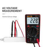 Max M1 Digital Multimeter tester Auto AC/DC Ammeter Voltmeter Ohm  Red