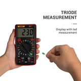 Max M1 Digital Multimeter tester Auto AC/DC Ammeter Voltmeter Ohm  Red
